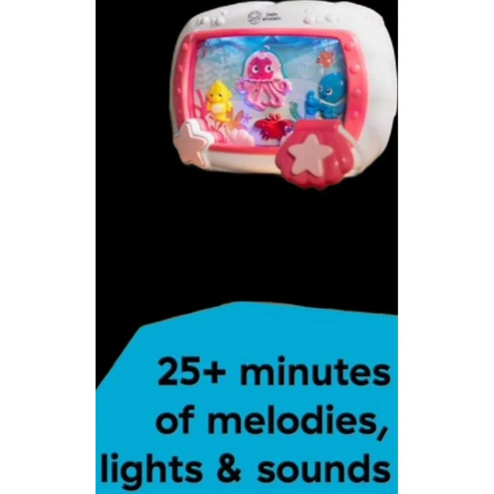Baby Einstein Sea Dreams Soother Pink Crib Sound Machine Remote NWT